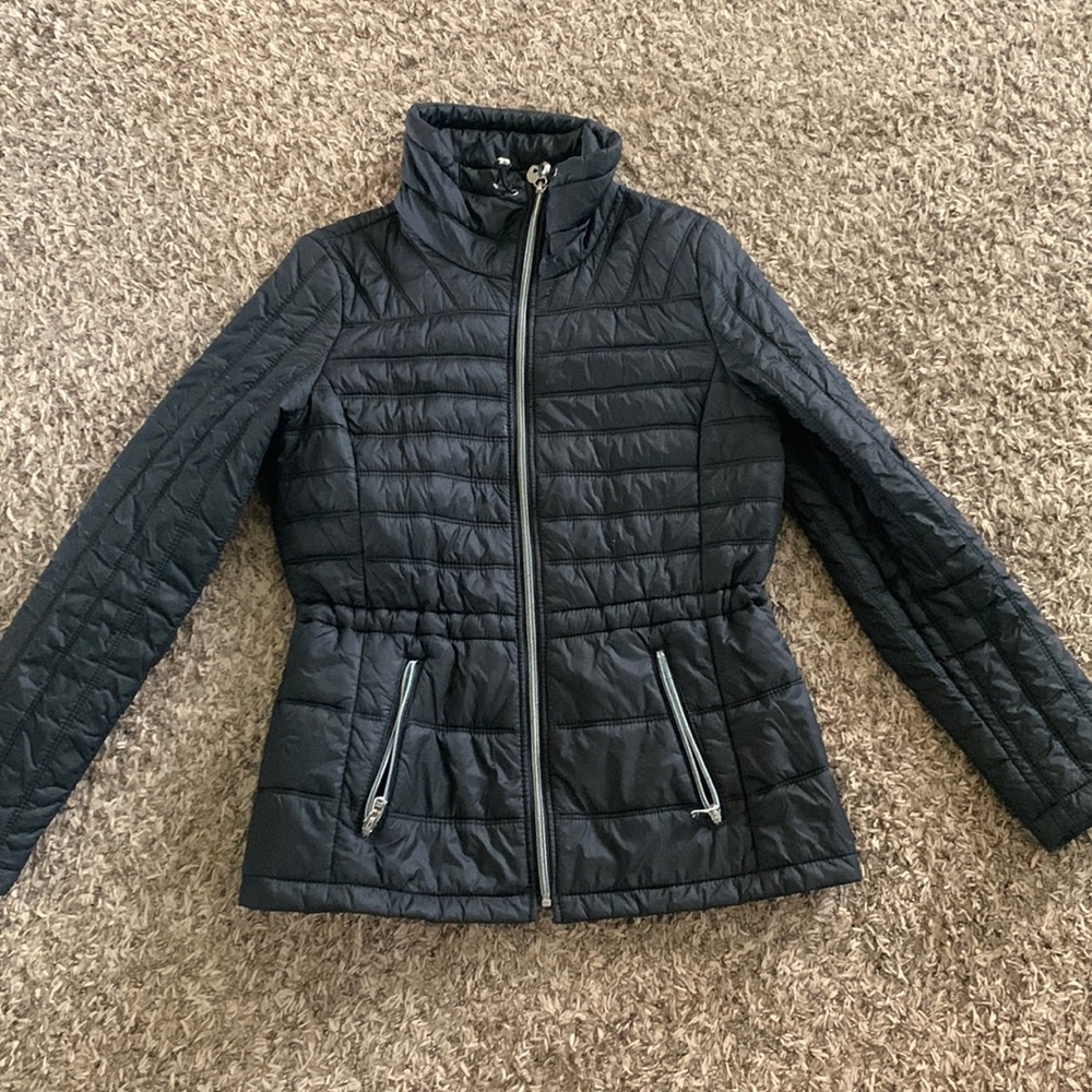 Guess Women’s Black quilted Puffer Winter Jacket | Coat Medium